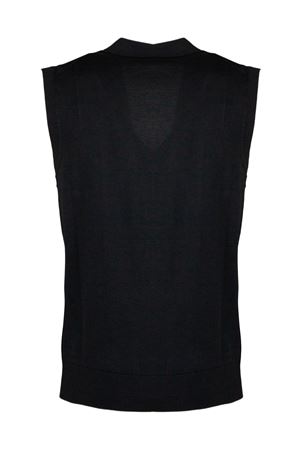 Black cotton vest PAOLO PECORA | A013F1009000